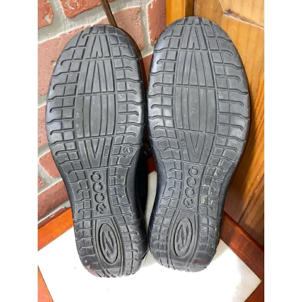 Men's ECCO Fusion Lace Comfort Leather Shoes Black Size 10M - Picture 6 of 9